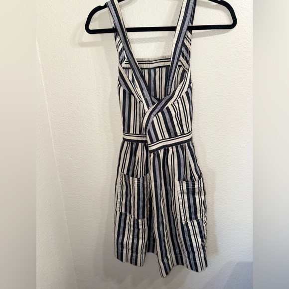 Madewell Black and White Striped Mini Dress- Size 2 - Picture 5 of 9